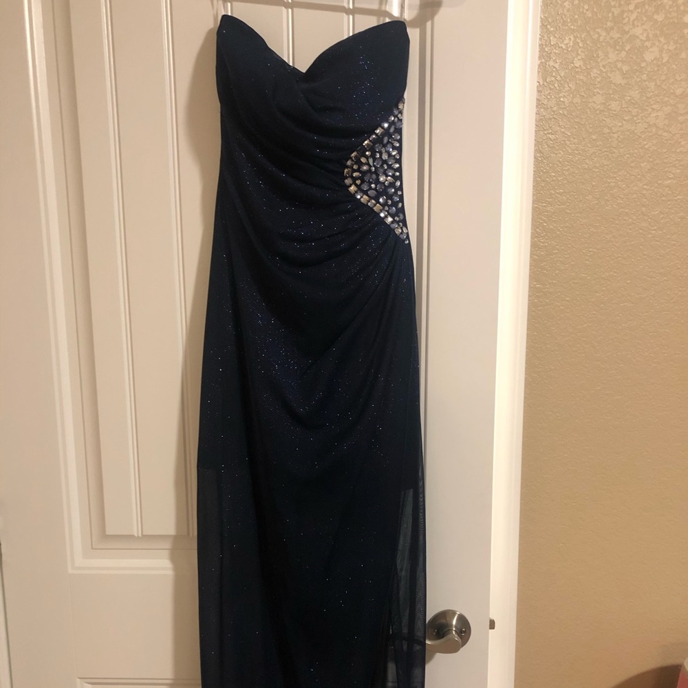 Full Length Formal Navy Dress